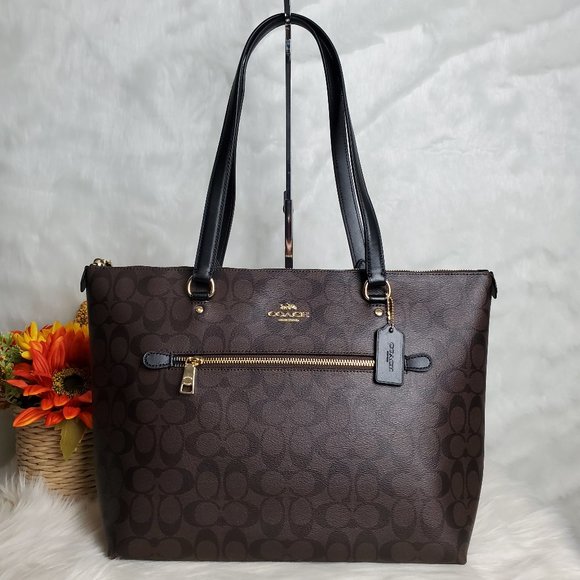 NWT COACH GALLERY TOTE IN SIGNATURE CANVAS